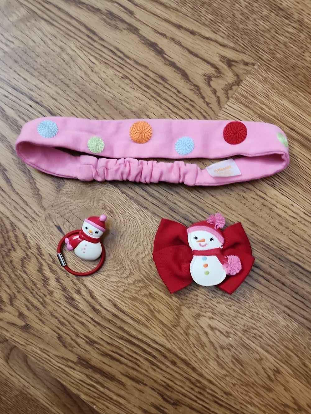 Vintage Gymboree holiday collection, "Snowman Sweetie" Hair Accessories Set